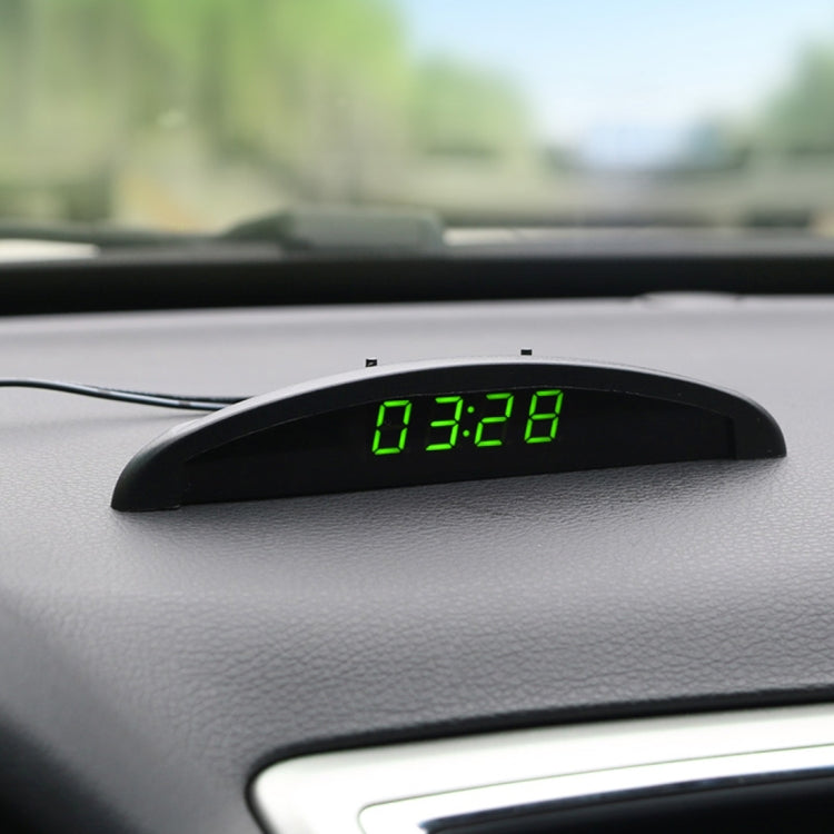 2 in 1 Car LED Digital Display Thermometer Clock