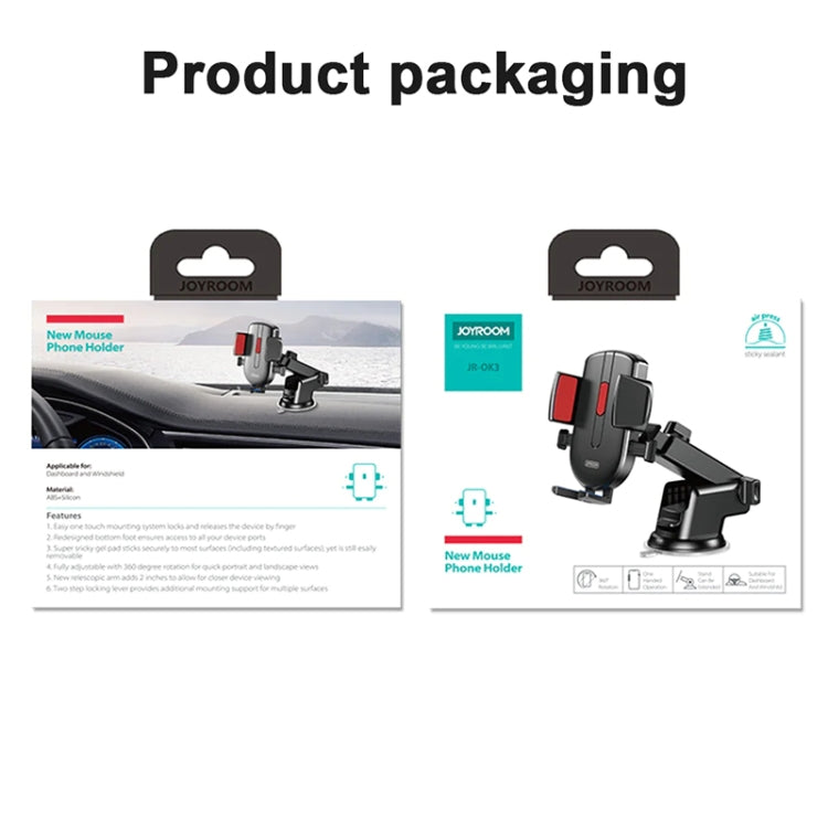 JOYROOM JR-OK3 Car New Mouse Phone Holder, JR-OK3 (Black)
