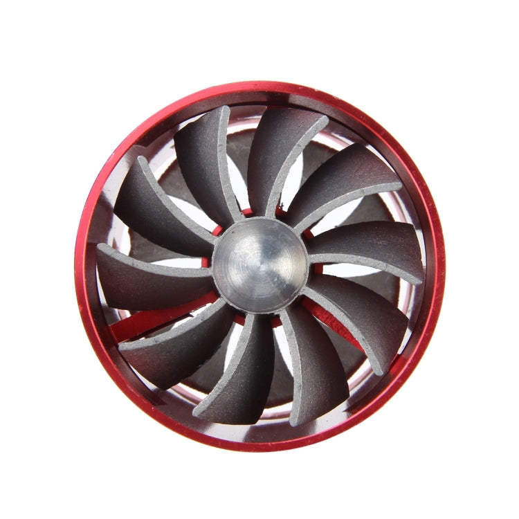 F1-Z Car Stainless Universal Supercharger Dual Double Turbine Air Intake Fuel Saver Turbo Turboing Charger Fan Set kit, Double Side(Red), Double Side(Silver), Double Side(Blue), Double Side(Black)