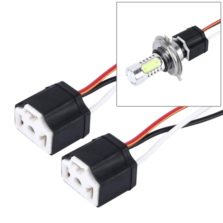 2 PCS Car Auto LED Bulb Socket Holder (No Including Light), H1/H3, H4, H7, H8/H11, 1156, 7443