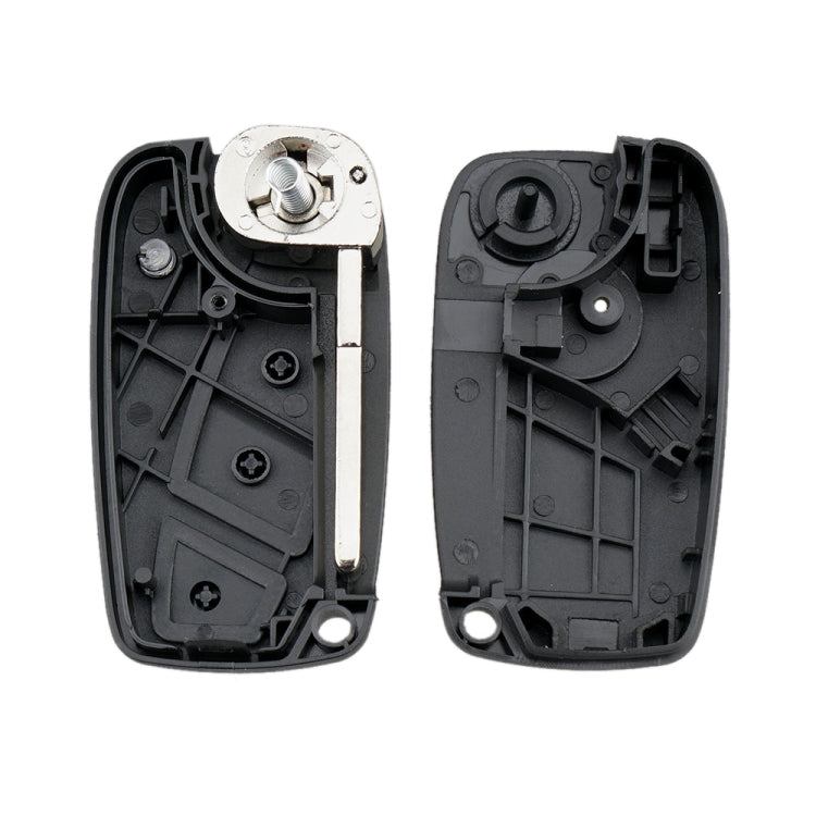 For FIAT Car Keys Replacement 3 Buttons Car Key Case with Side Battery Holder, Black, Blue