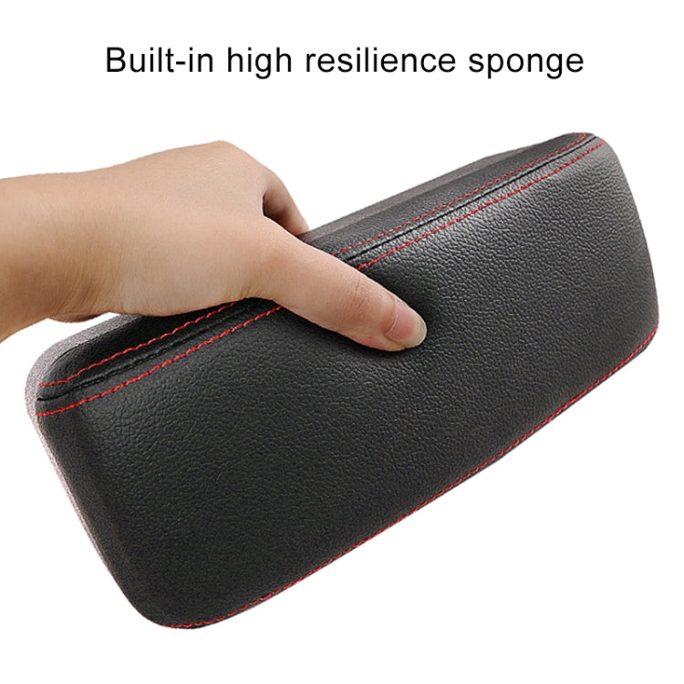 2 PCS Universal Car Wireless Qi Standard Charger PU Leather Wrapped Armrest Box Cushion Car Armrest Box Mat with Storage Box, 2pcs(Black Red), 2pcs(Black White), 2pcs(Grey), 2pcs(Beige), 2pcs(Brown)