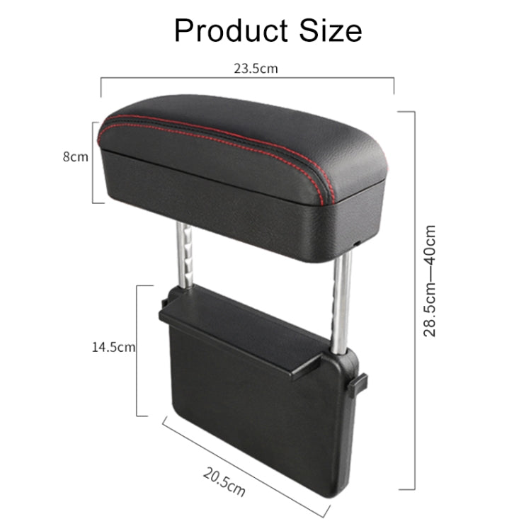 2 PCS Universal Car Wireless Qi Standard Charger PU Leather Wrapped Armrest Box Cushion Car Armrest Box Mat with Storage Box, 2pcs(Black Red), 2pcs(Black White), 2pcs(Grey), 2pcs(Beige), 2pcs(Brown)