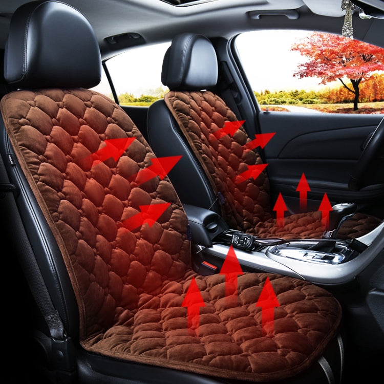 Car 12V Front Seat Heater Cushion Warmer Cover Winter Heated Warm, Double Seat, 12V Double Seat (Black), 21V Double Seat (Coffee), 12V Double Seat (Beige), 12V Double Seat (Red)