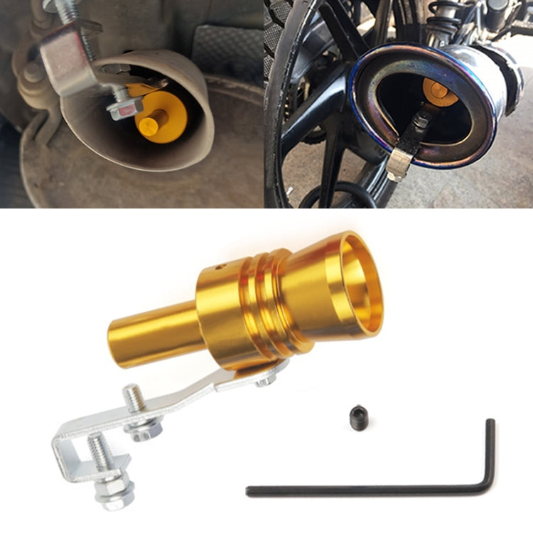 Universal Aluminum Turbo Sound Exhaust Muffler Pipe Whistle Car / Motorcycle Simulator Whistler, Size: XL, Outside Diameter: 35mm, Size: XL (Red), Size: XL (Silver), Size: XL (Black), Size: XL (Gold), Size: XL (Blue)