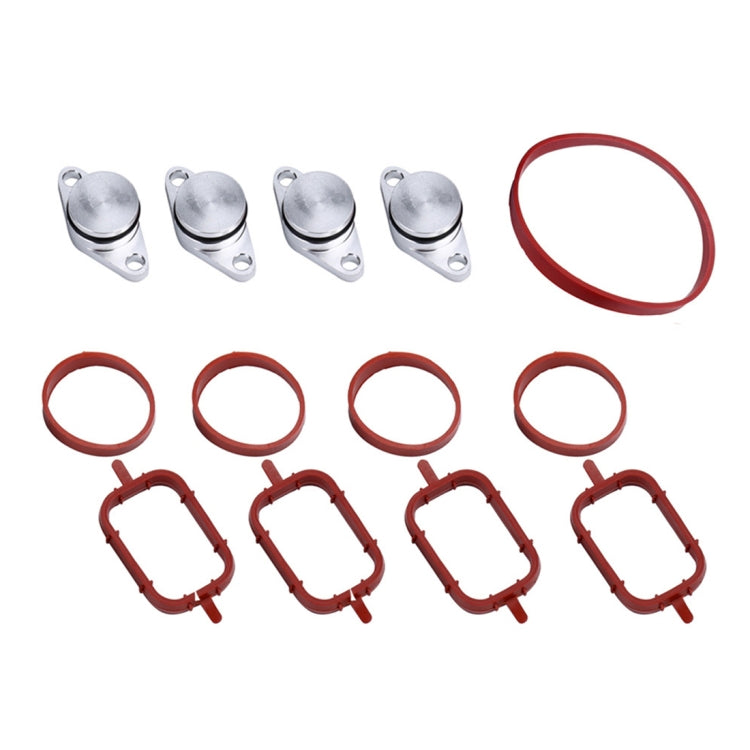 4x22mm Car Swirl Flap Air Intake Aluminum Gasket Remove Repair Kit, 22mm(Silver)