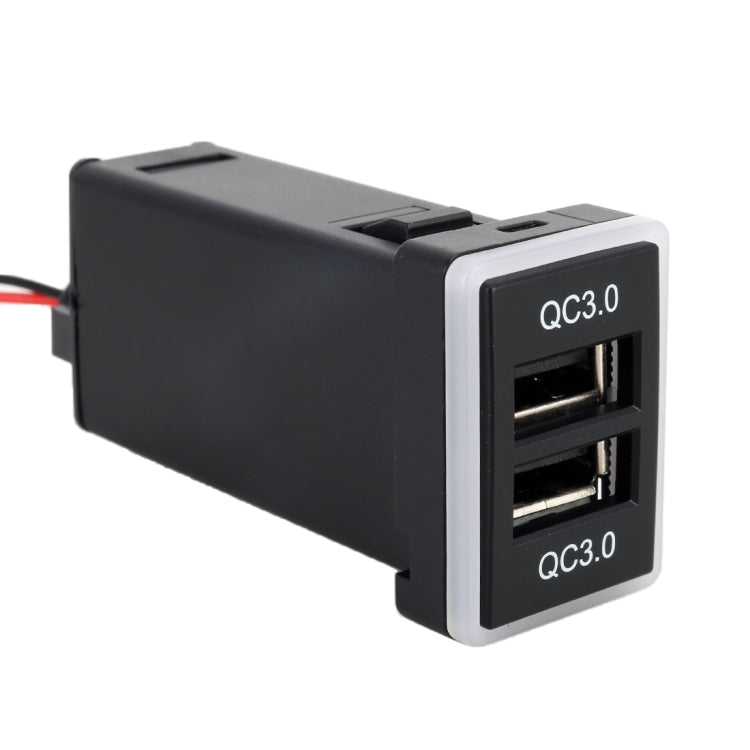 Car QC3.0 Fast Charge USB Interface Modification Charger for Toyota, Fuse to Take Power, Fuse (Ice Blue Light)