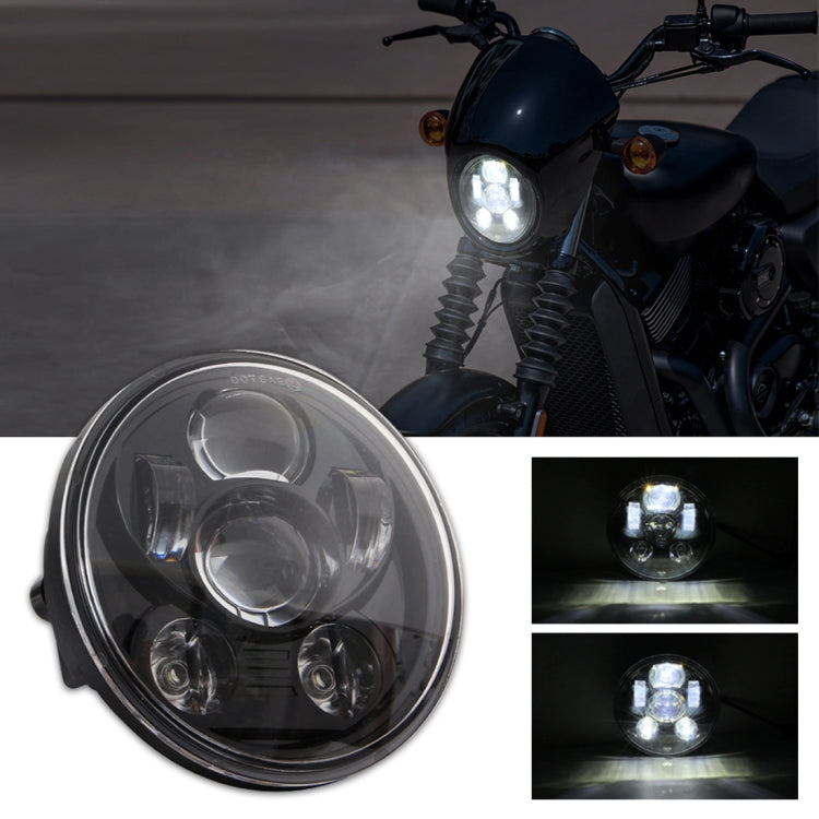 EagleVision DC9-30V 35W 6000K 4000LM 5.75 inch Round Motorcycle 6LEDs Headlight for Harley-Davidson, 5.75 inch 6LEDs
