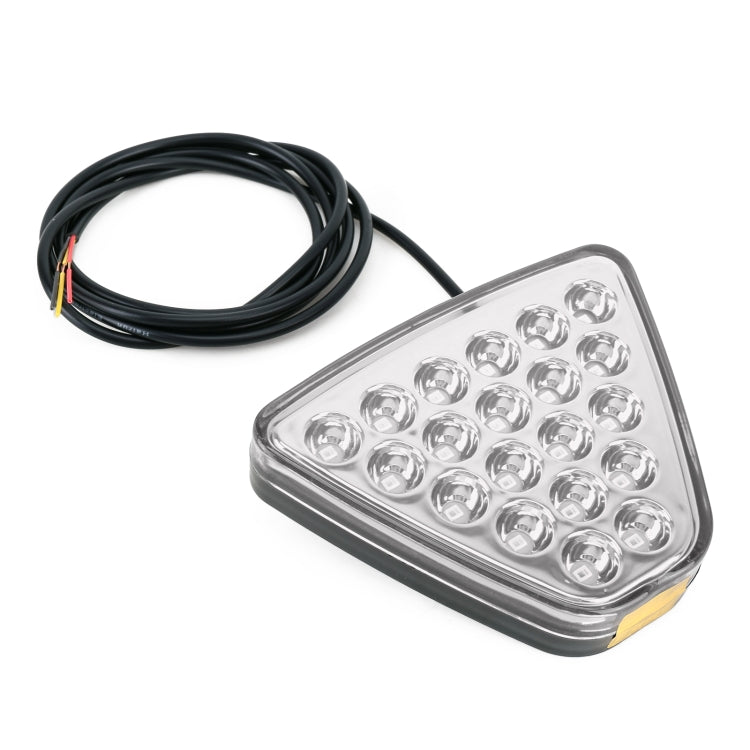 DC12V 1W Car Triangle Highlight Brake Lights Reversing Light with 20LEDs SMD-3528, Triangle (Transparent), Triangle (Black), Triangle (Red)