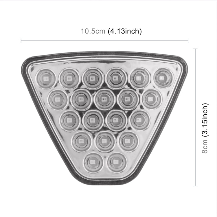 DC12V 1W Car Triangle Highlight Brake Lights Reversing Light with 20LEDs SMD-3528, Triangle (Transparent), Triangle (Black), Triangle (Red)