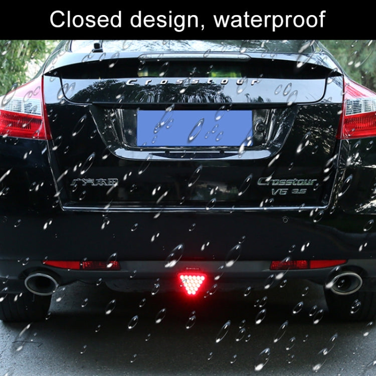 DC12V 1W Car Triangle Highlight Brake Lights Reversing Light with 20LEDs SMD-3528, Triangle (Transparent), Triangle (Black), Triangle (Red)