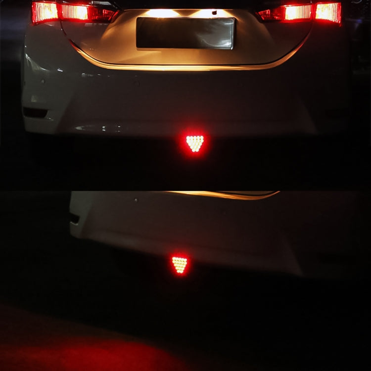 DC12V 1W Car Triangle Highlight Brake Lights Reversing Light with 20LEDs SMD-3528, Triangle (Transparent), Triangle (Black), Triangle (Red)