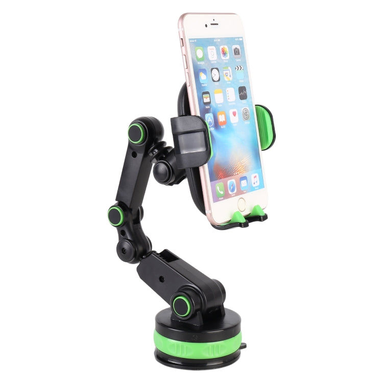 ZP-X0466 Car 360 Degree Rotating Telescopic Folding Round Suction Cup Mobile Phone Holder, ZP-X0466 (Green)