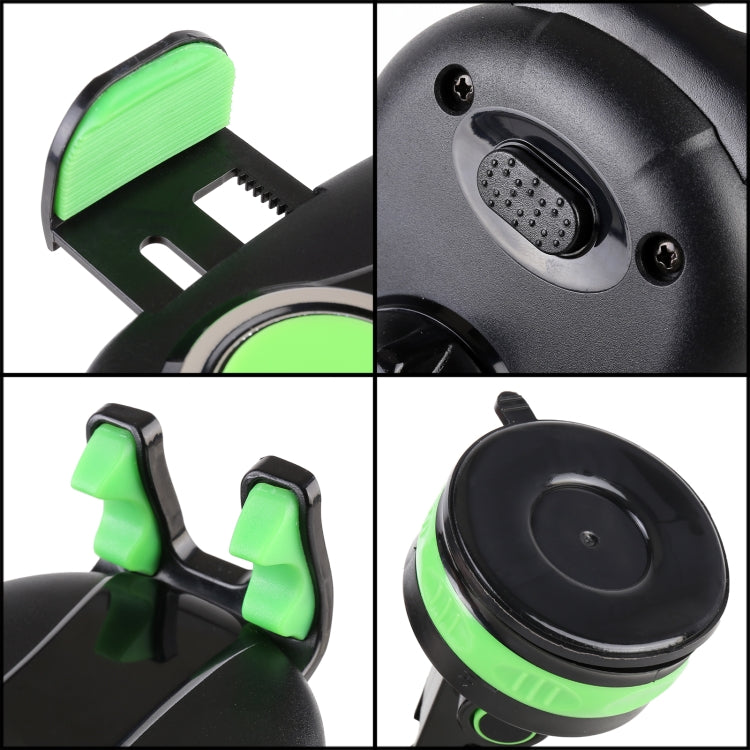 ZP-X0466 Car 360 Degree Rotating Telescopic Folding Round Suction Cup Mobile Phone Holder, ZP-X0466 (Green)