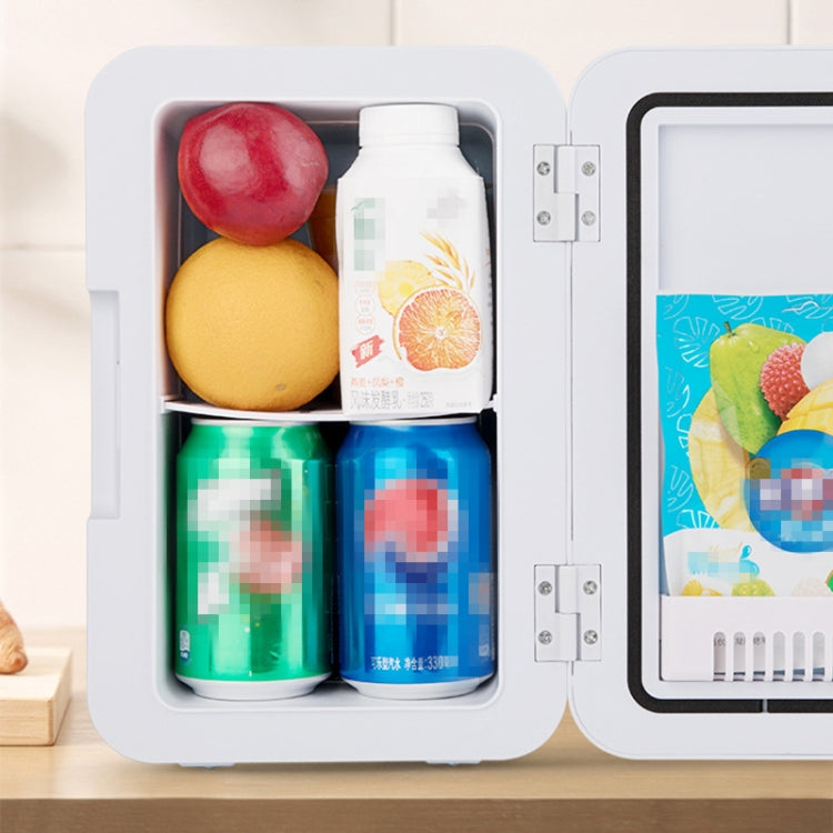 8L 37-48W Car / Home Mini Refrigerator, EU Plug, White, Pink, Blue