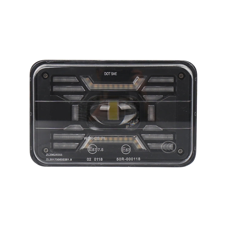 OL-2051S 1 Pair 4x6 inch Off-road Vehicle Modified Angel Devil Eyes Rectangular Headlight, OL-2051S