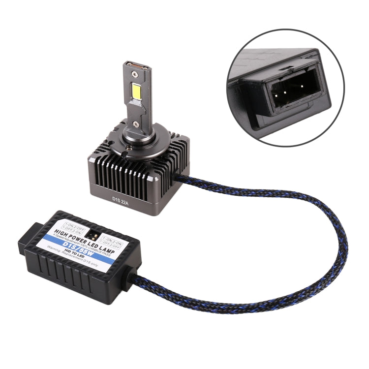 1 Pair D Series D1S Car HID Ballast to LED Headlight DC12V / 35W / 6000K / 5000LM, D1S
