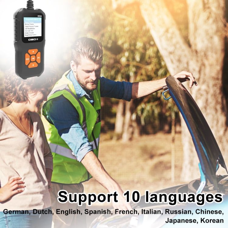 V318 Car OBD2 Color Screen Diagnostic Tool Code Reader, V318