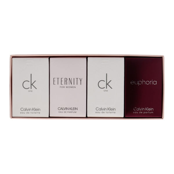 Calvin Klein Ladies Mini Set Gift Set: 2 x CK One EDT 10ml + Eternity 5ml + Euphoria 4ml