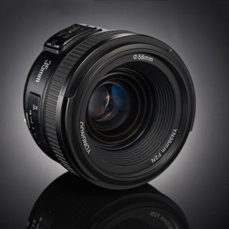 YONGNUO YN35MM F2N 1:2 AF/MF Wide-Angle Fixed/Prime Auto Focus Lens for Nikon DSLR Cameras, YN35mm F2N