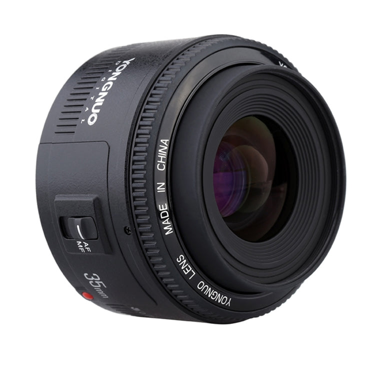 YONGNUO YN35MM F2N 1:2 AF/MF Wide-Angle Fixed/Prime Auto Focus Lens for Nikon DSLR Cameras, YN35mm F2N