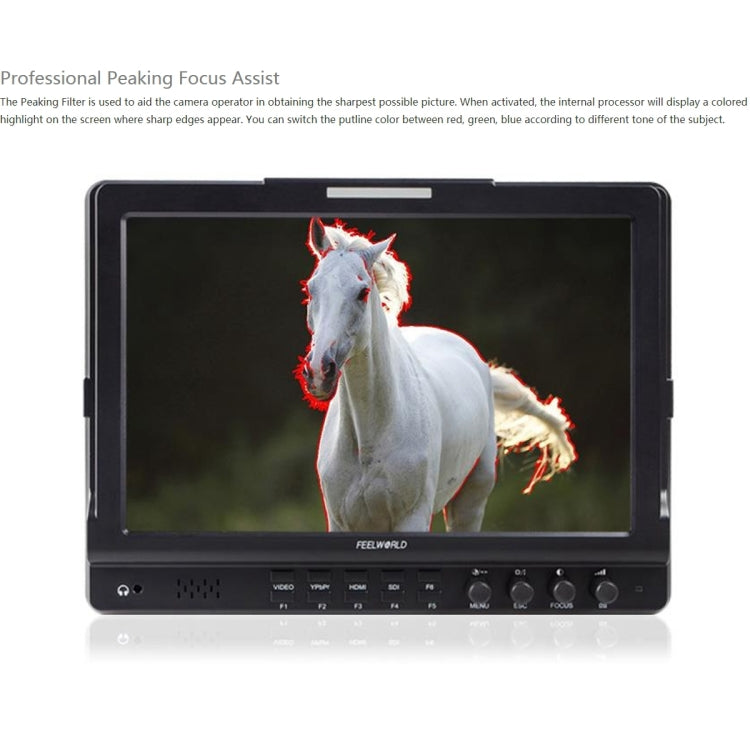 FEELWORLD FW1018SPV1 1920x1200 10.1 inch IPS Screen HD Color LCD Director Camera Field Monitor, FW1018SPV1