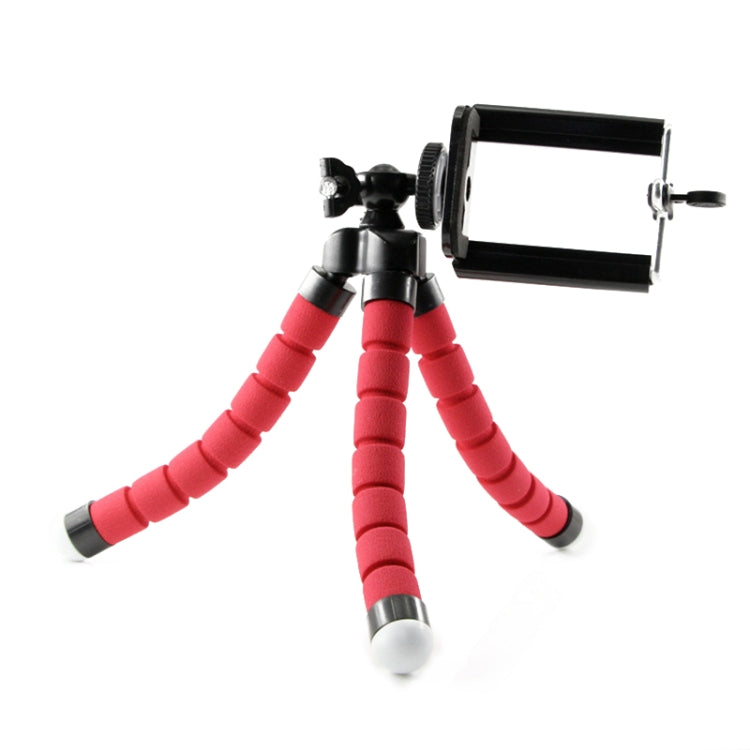 Mini Octopus Flexible Foam Tripod Holder with Phone Clamp & Remote Control