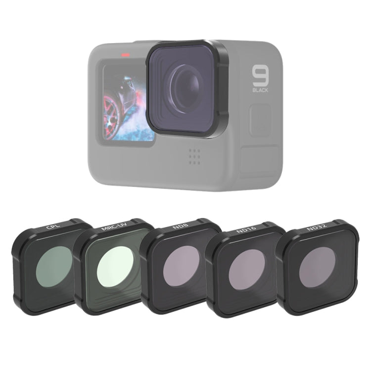 JSR KB Series MCUV+CPL+ND8+ND16+ND32 Lens Filter for GoPro HERO13 Black /12 Black /11 Black /10 Black /9 Black, 5-in-1