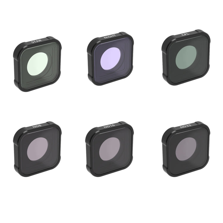JSR KB Series STAR+CPL+NIGHT+ND8+ND16+ND32 Lens Filter for GoPro HERO13 Black /12 Black /11 Black /10 Black /9 Black, 6-in-1