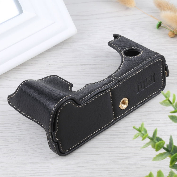 1/4 inch Thread Litchi Texture PU Leather Camera Half Case Base for FUJIFILM X-T4, For FUJIFILM X-T4 Litchi