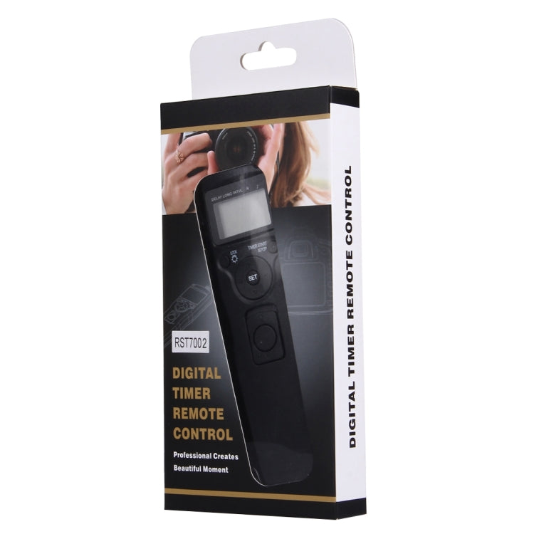 RST-7002 LCD Screen Time Lapse Intervalometer Shutter Release Digital Timer Remote Controller with C8 Cable for CANON 1D/1DS/50D/40D/30D/20D/10D/5D/7D Camera, RST-7002