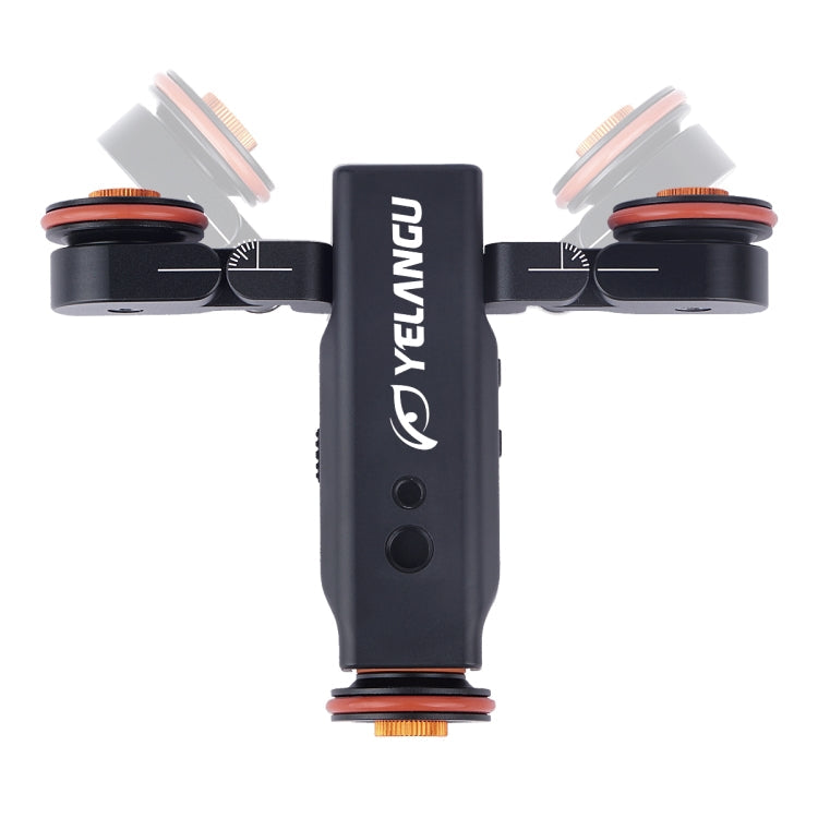 YELANGU L4X Camera Wheel Dolly II Electric Track Slider 3-Wheel Video Pulley Rolling Dolly Car with Remote Control for DSLR / Home DV Cameras, GoPro, Smartphones, Load: 3kg, L4X Dolly Car Black