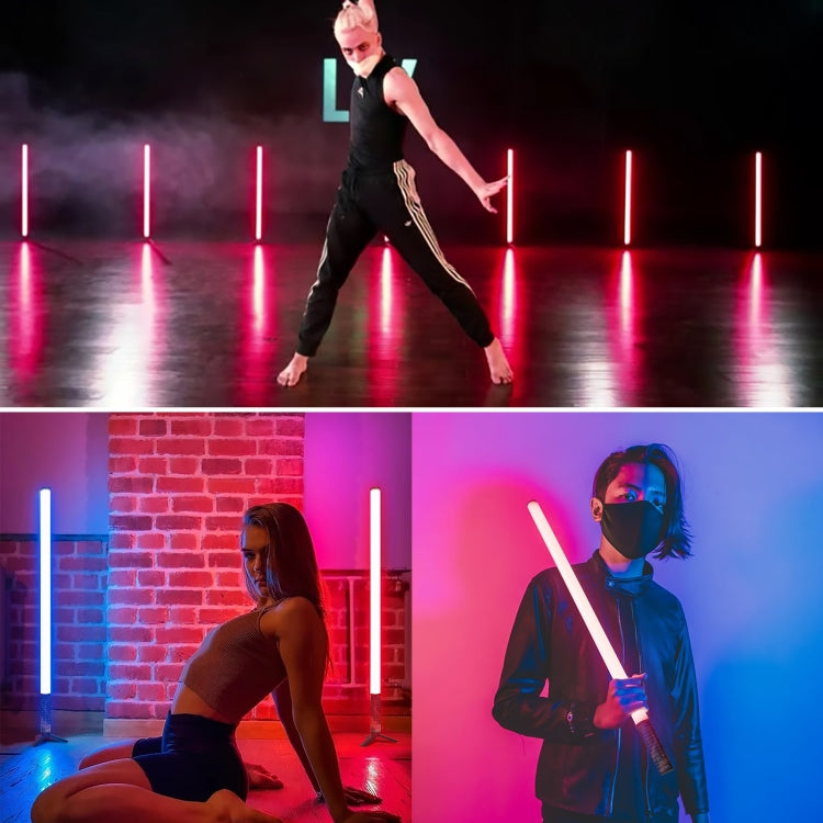 LUXCeO Mood1 50cm RGB Colorful Atmosphere Rhythm LED Stick Handheld Video Photo Fill Light, No Tripod, 50cm
