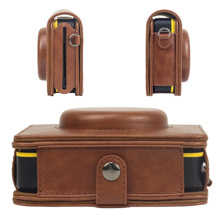 For Kodak Mini Shot 3 Square Retro / C300R instax Full Body Camera PU Leather Case Bag with Strap, For Kodak Mini Shot 3 Square Retro / C300R