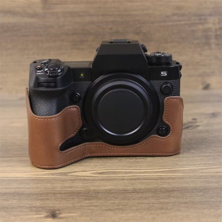 For Fujifilm XH2S 1/4 inch Thread PU Leather Camera Half Case Base, For Fujifilm XH2S