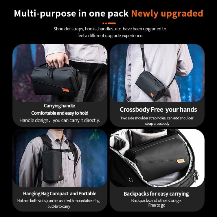 Black STARTRC multifunctional digital storage bag with shoulder strap and multiple compartments for camera accessories
