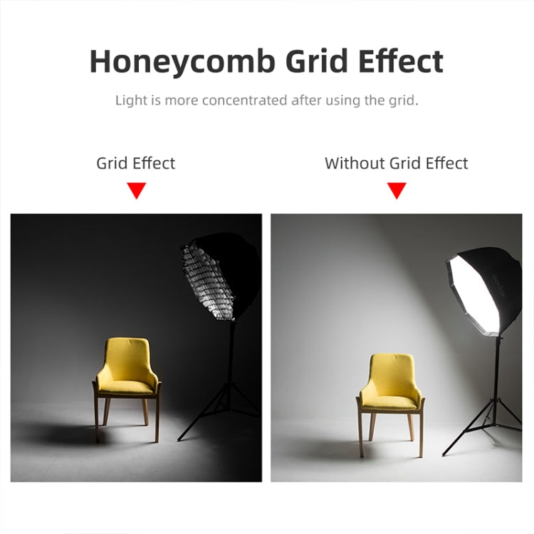 TRIOPO S120 Diameter 120cm Honeycomb Grid Octagon Softbox Reflector Diffuser for Studio Speedlite Flash Softbox, Diameter 120cm