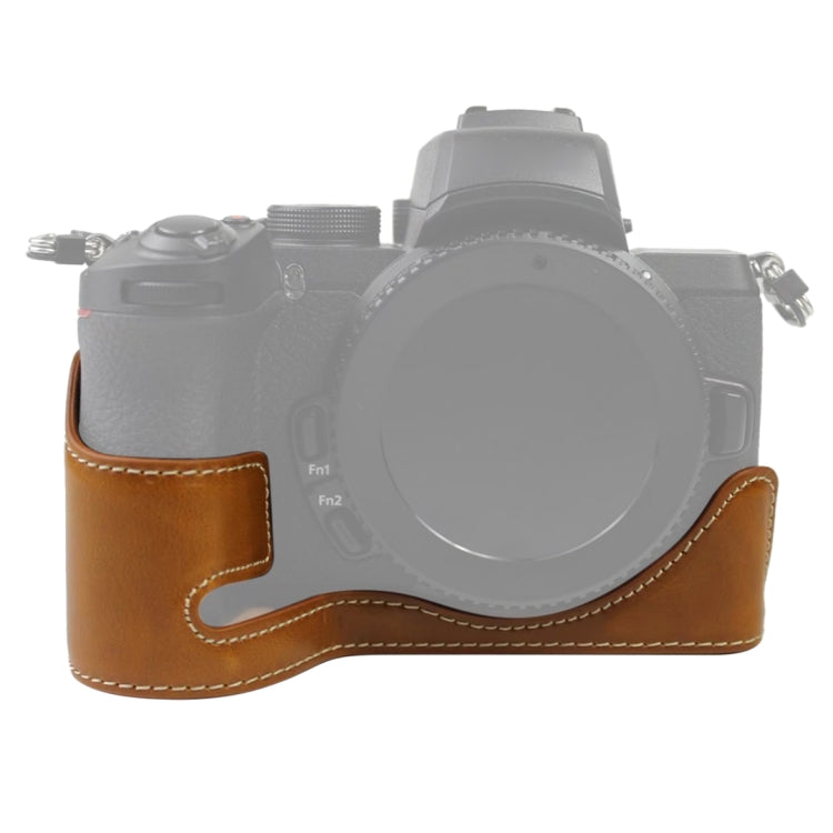 1/4 inch Thread PU Leather Camera Half Case Base for Nikon Z50, For Nikon Z50