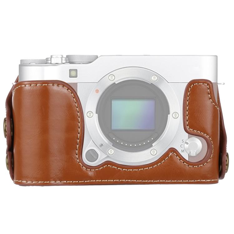 1/4 inch Thread PU Leather Camera Half Case Base for FUJIFILM X-A3 / X-A10, For FUJIFILM XA3