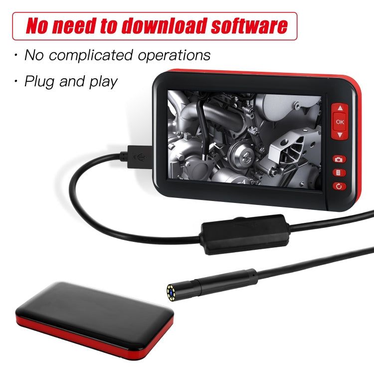 P20 4.3 Inch Screen Display HD1080P Inspection Endoscope with 8 LEDs, Length: 2m, Lens Diameter: 8mm, Hard Line, Length: 2m, Hard Line