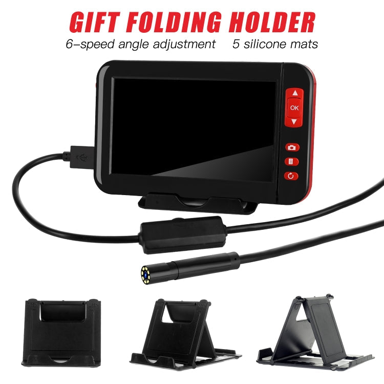 P20 4.3 Inch Screen Display HD1080P Inspection Endoscope with 8 LEDs, Length: 2m, Lens Diameter: 8mm, Hard Line, Length: 2m, Hard Line