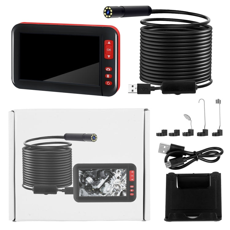 P20 4.3 Inch Screen Display HD1080P Inspection Endoscope with 8 LEDs, Length: 5m, Lens Diameter: 8mm, Hard Line, Length: 5m, Hard Line
