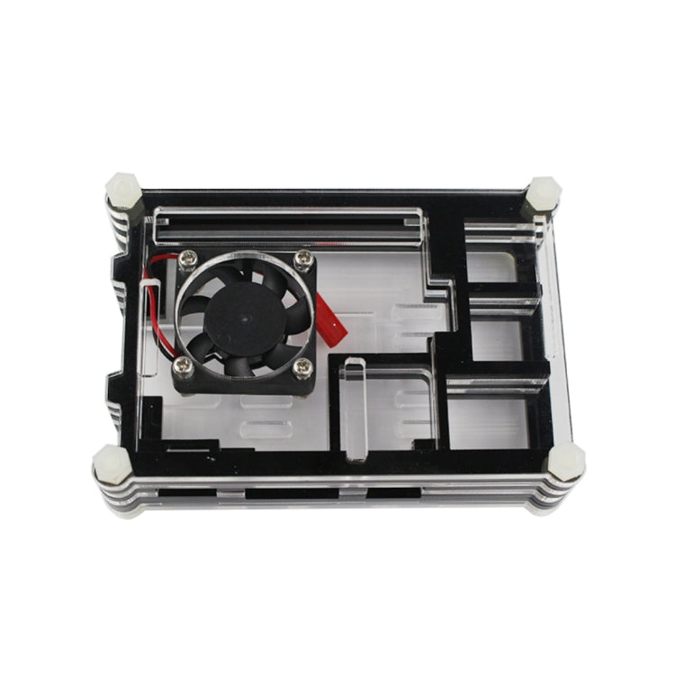 9 Layers Acrylic Box Shell Case with Cooling Fan for Raspberry pi 3
