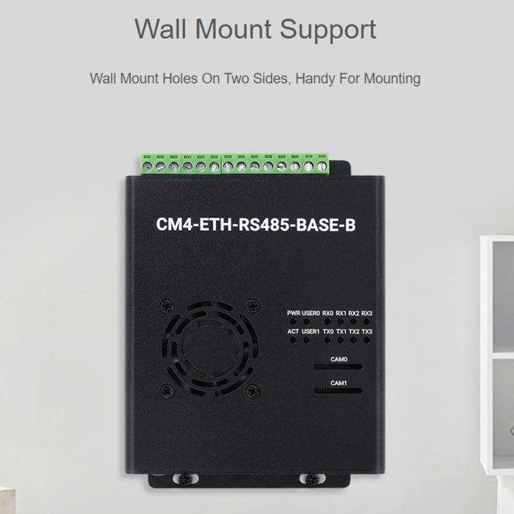 Waveshare Dual ETH Mini-Computer for Raspberry Pi CM4, Gigabit Ethernet, 4CH Isolated RS485