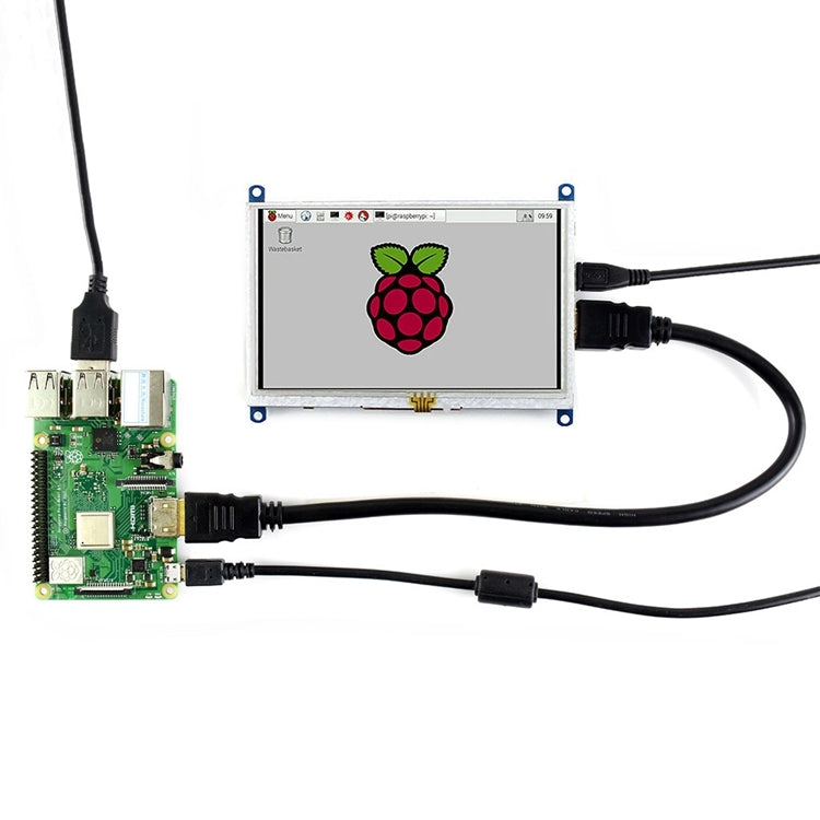 WAVESHARE 5 Inch HDMI LCD (B) 800x480 Touch Screen  for Raspberry Pi Supports Various Systems, 5 Inch HDMI LCD (B)