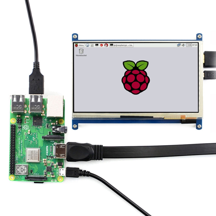 WAVESHARE 7 Inch HDMI LCD (C) 1024×600 Touch Screen  for Raspberry Pi Supports Various Systems, 7 Inch HDMI LCD (C)