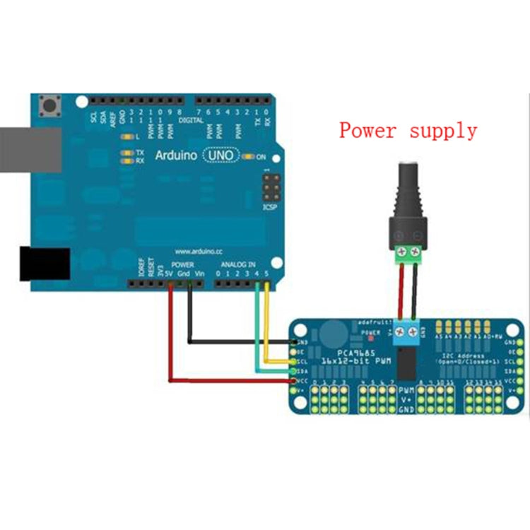 16 Channel PWM Servo Motor Controller DIY for Arduino, PCA9685
