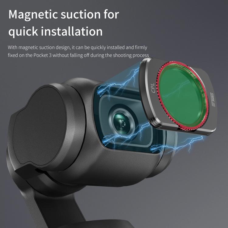 For DJI OSMO Pocket 3 STARTRC CPL Lens Filter, CPL