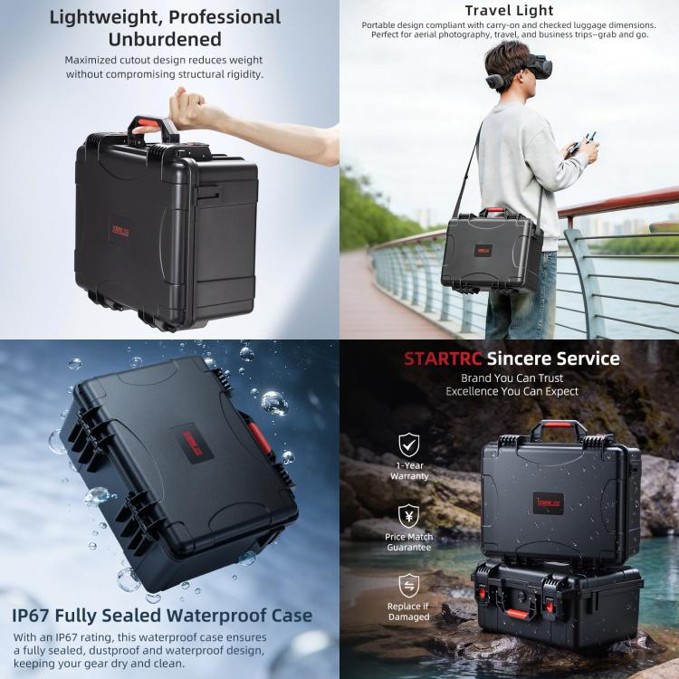 For DJI Avata 360 STARTRC Portable Waterproof Suitcase Motion-Sensing Fly Kit Storage Box, For DJI Avata 360