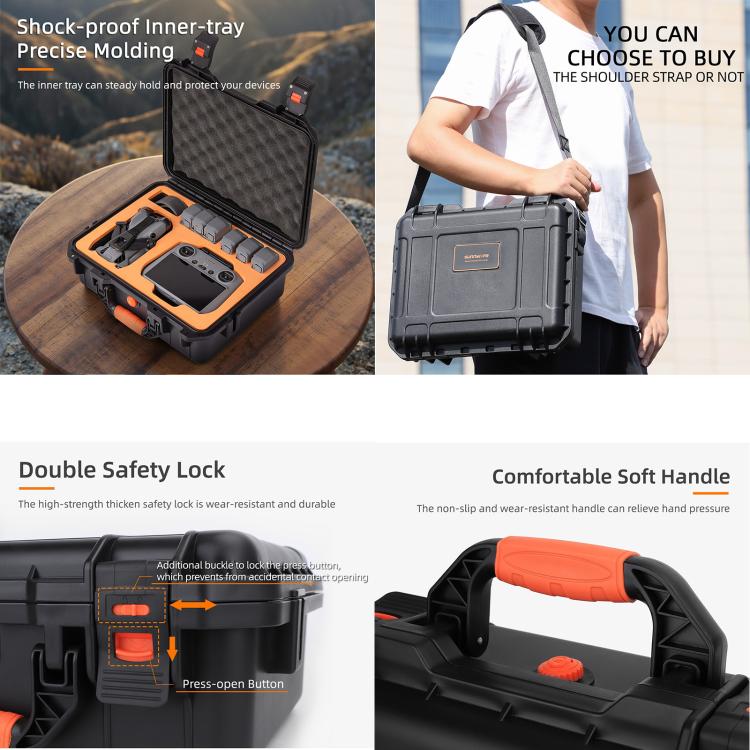 For DJI Mini 5 Pro Sunnylife Safety Hard Travel Bag Large Capacity Waterproof Shock-proof Box, For DJI Mini 5 Pro